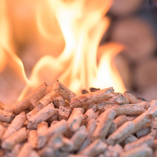 Wood pellets for fuel